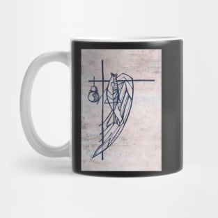 Hand drawn illustration of Raphael Archangel Mug